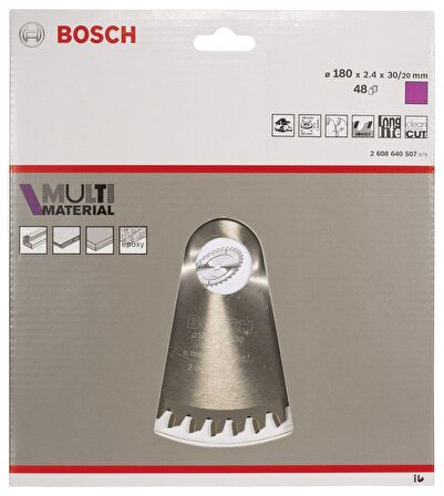 Bosch Multi Material 180*30/20mm 48 Diş Elmas Daire Testere Bıçağı 2608640507